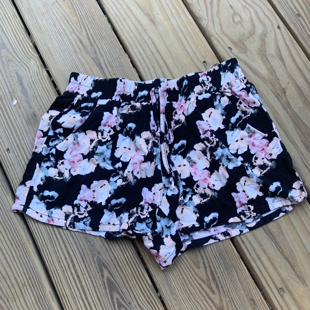 Floral Fabric Shorts